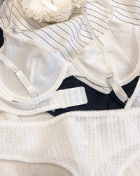 Sexy Ultra-Thin Breathable French Push-Up Bra Set