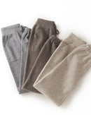 Merino Wool Solid Elastic Waist Knit Pencil Pants