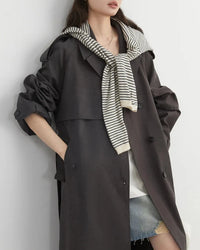 Belted Cotton Lyocell Trench Coat