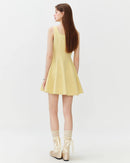 Square Neck Sleeveless Flared Mini Dress