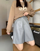 High-Waisted Wide-Leg Shorts