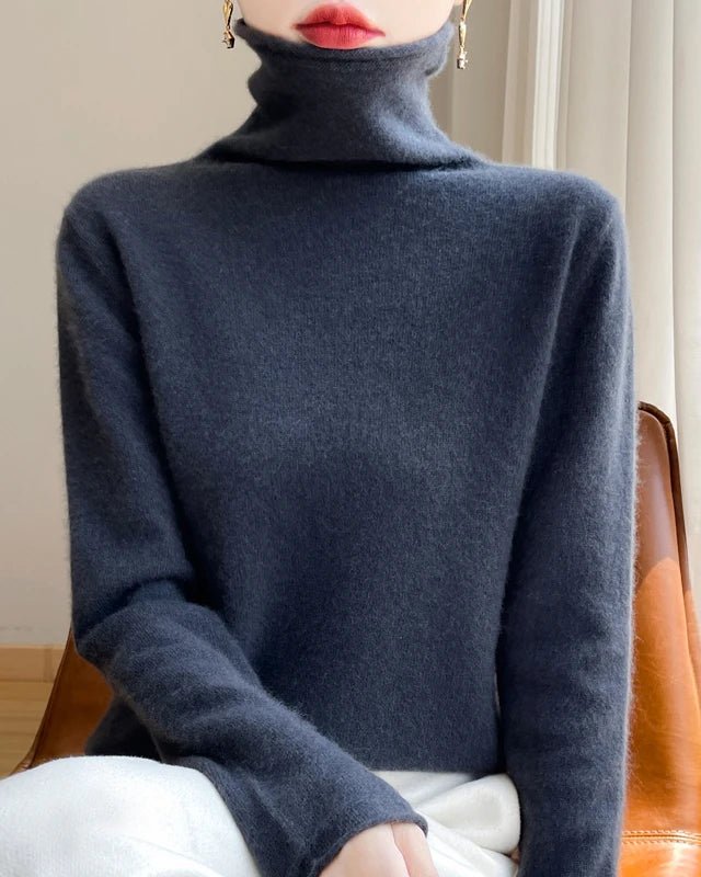 Knitted Wool Turtleneck Sweater