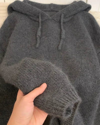 Pure Wool Hooded Knit Pullover