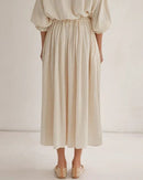 Retro Casual Straight-Cut Midi Skirt