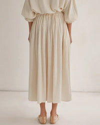 Retro Casual Straight-Cut Midi Skirt