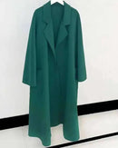 Belted Wool-Blend Wrap Coat