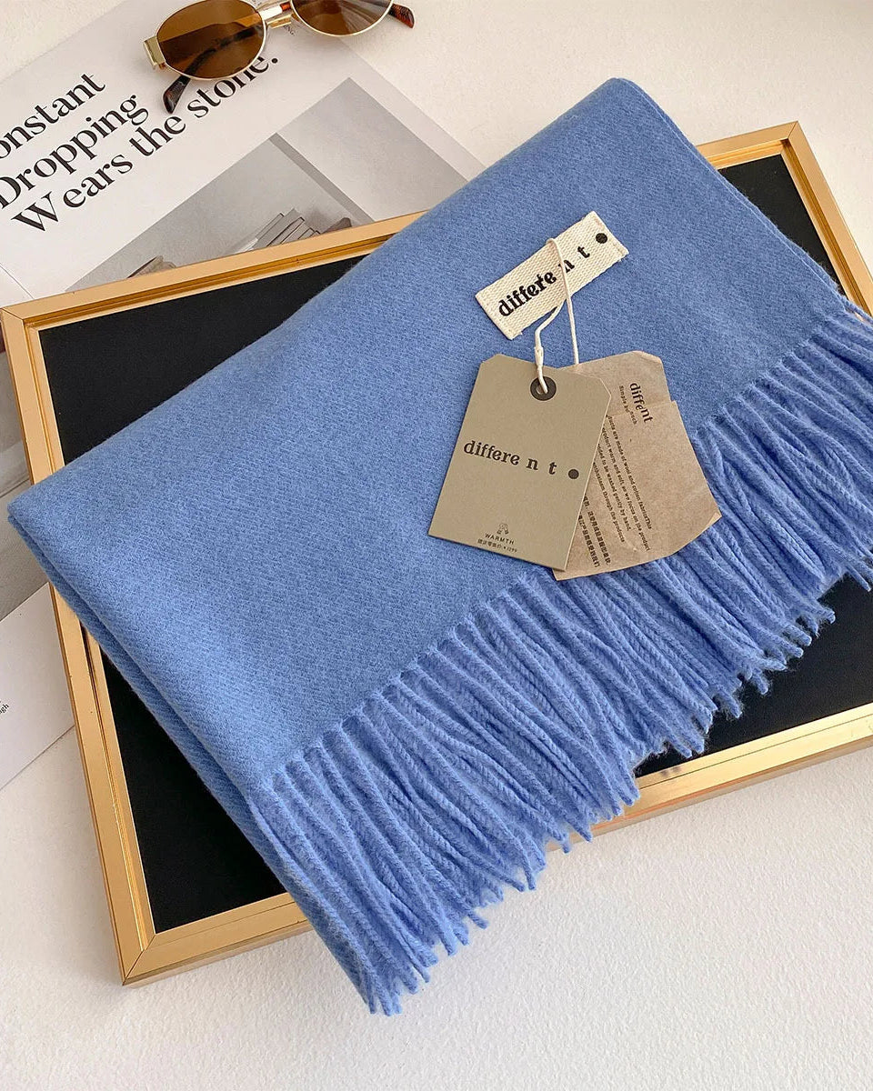 Thick Faux-Cashmere Shawl
