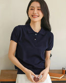 Soft Knit Polo Collar Top