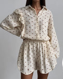 Cotton long sleeves Shirt & Shorts Set