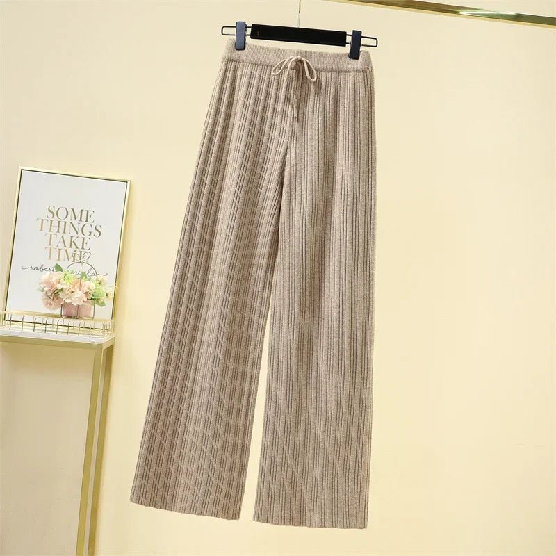 High-Waist Thicken Wide Leg Pants