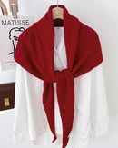 Textured Triangle Knit Scarf