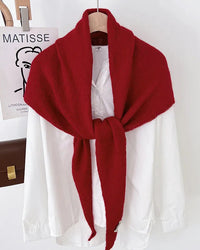 Textured Triangle Knit Scarf