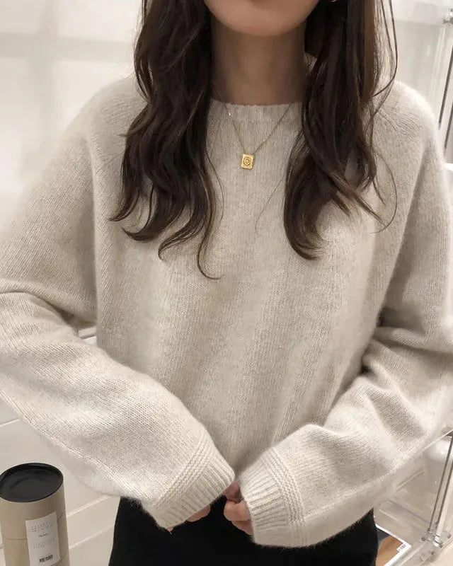 Round-Neck Pullover Sweater