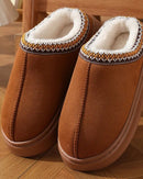 Stylish Platform Non-Slip Plush Slippers