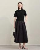 Button-Down Collar Openwork Shirt