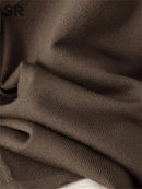 Long Sleeve V Neck Sweater+Wide Legs Pants