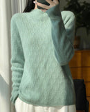 Merino Wool Diamond Jacquard Sweater