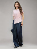 Relaxed Lyocell Straight-Leg Pants