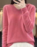 Soft Wool Knit Hooded Pullover Sweater