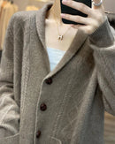 Cashmere V-Neck Loose Cardigan Sweater