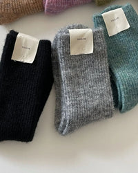 Cashmere Cotton Thermal Crew Socks