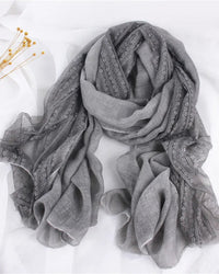 Lace Trim Long Shawl Scarf