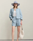 Casual Loose Jacquard Cotton Shorts