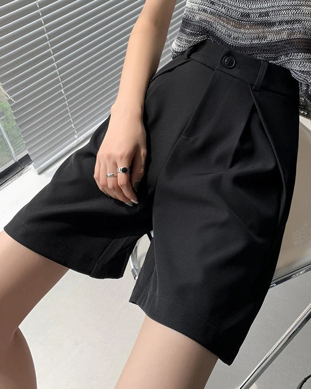 High-Waist Loose Casual Shorts