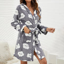 Flannel Hooded Pajamas Robe