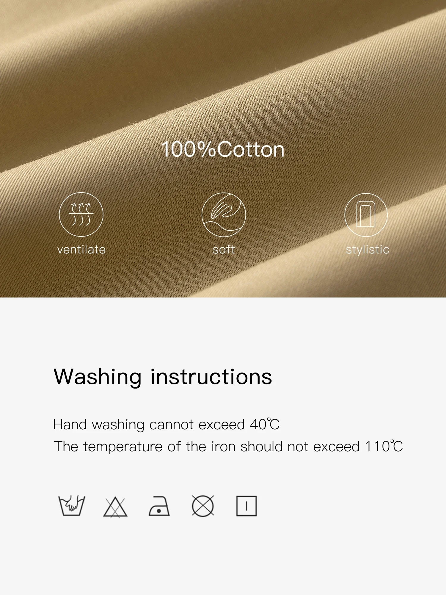 Turn Down Collar 100% Cotton Trench