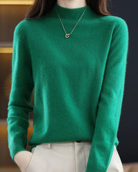 Merino Wool Mock Neck Sweater