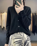 Merino Wool V-Neck Cardigan