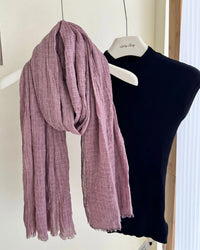 Waffle Texture Cotton Scarf Shawl