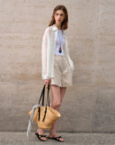 High-Waisted Casual Linen Shorts