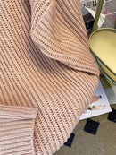 Round-Neck Oversized Knitted Pullover