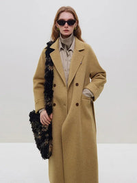 Double Breasted Wool Blend Coat