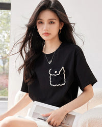 Relaxed-Fit Crew Neck Casual Tee