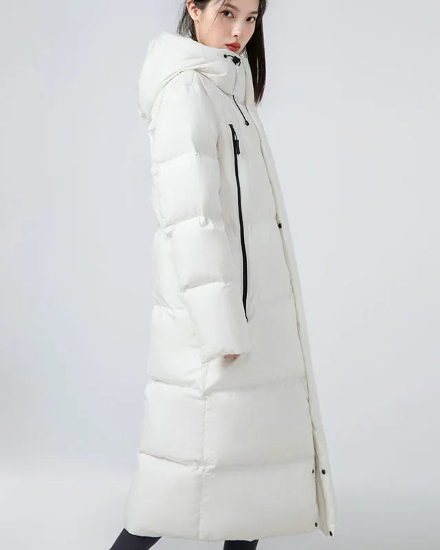 Longline Hooded Duck Down Coat