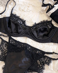 Lace Breathable Silk Comfortable Bra Set