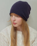 Rolled-Edge Wool Slouch Beanie