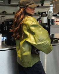 Vintage Lapel PU Leather Moto Jacket