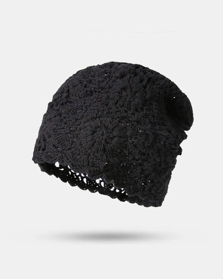 Summer Hollowed Knit Beret Hat