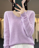 Extrafine Merino Wool V-Neck Sweater