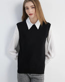 Merino Wool Sleeveless Knit Vest