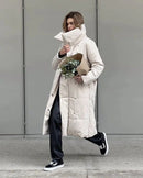 Belted Quilted Long Puffer Coat