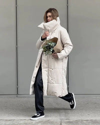 Belted Quilted Long Puffer Coat