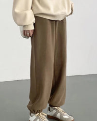 High-Waist Double-Sided Fleece Pants