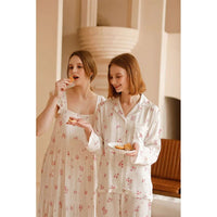 Peach Blossom Printed Pajama Suit