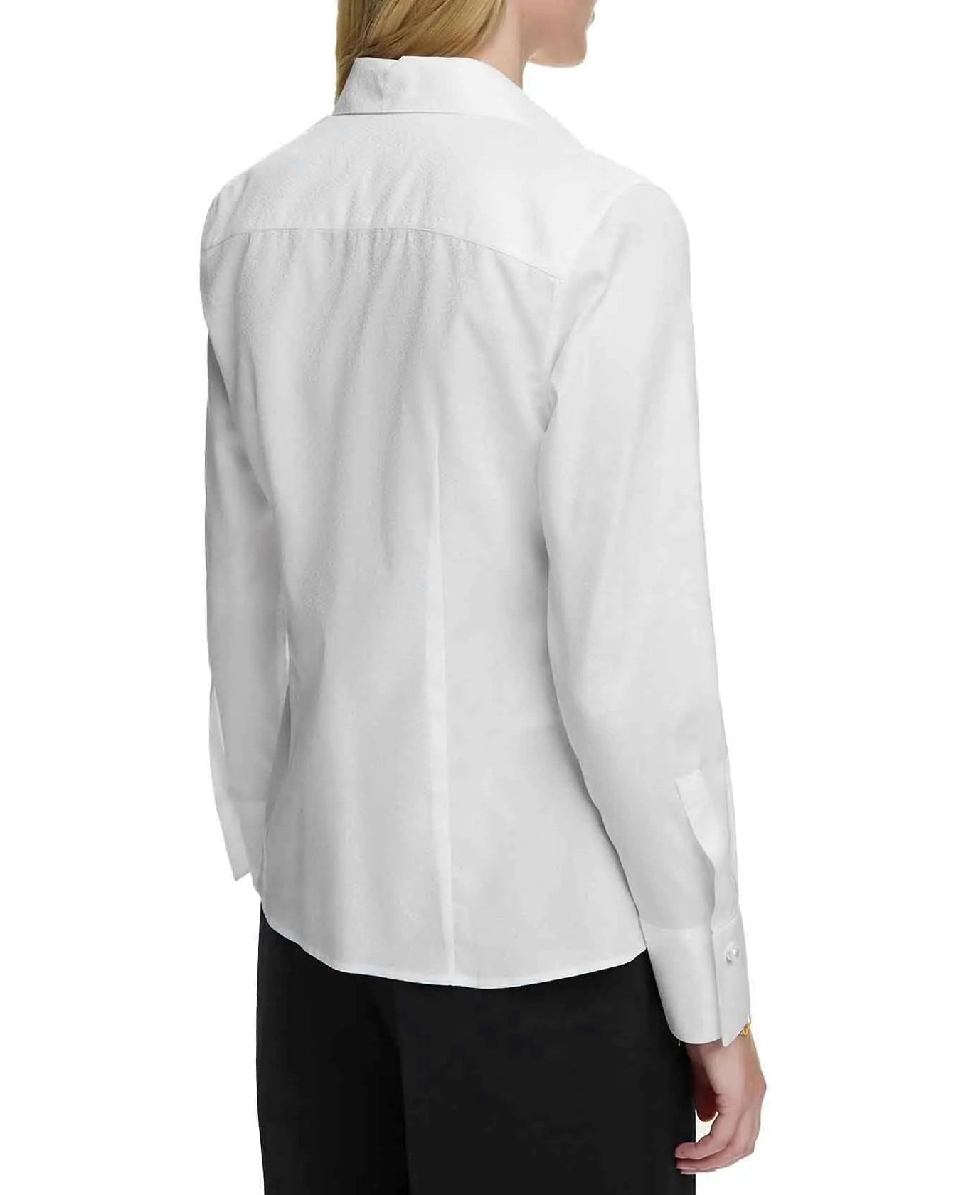Casual Classic White Long-Sleeved Shirt