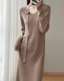 Elegant Long Sleeve Knit Dress